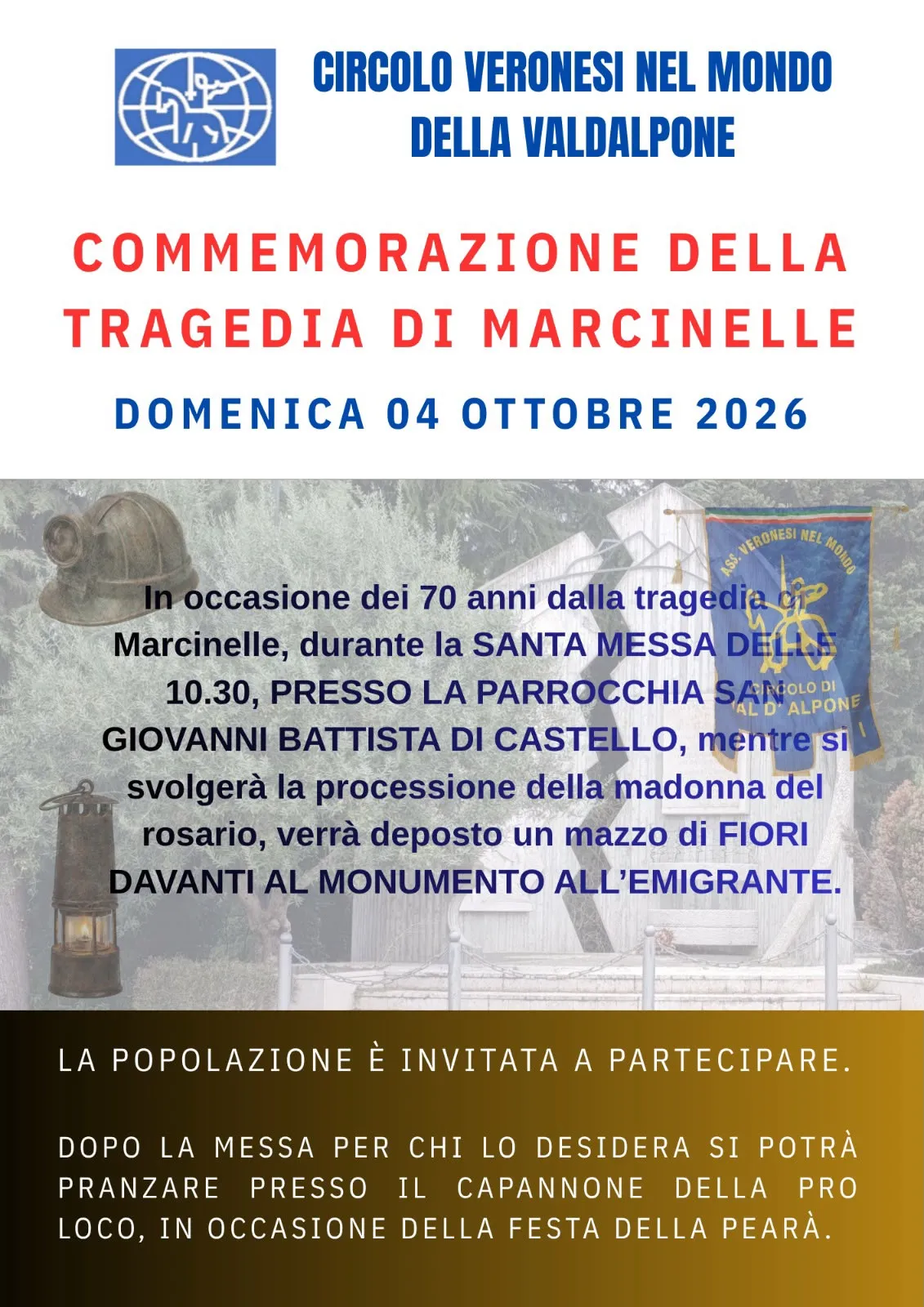 Commemorazione della tragedia di Marcinelle